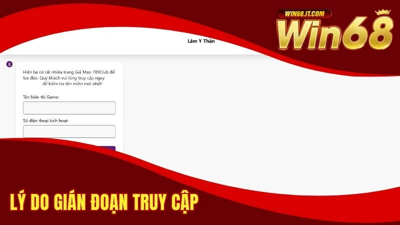 Lý do gián đoạn truy cập 